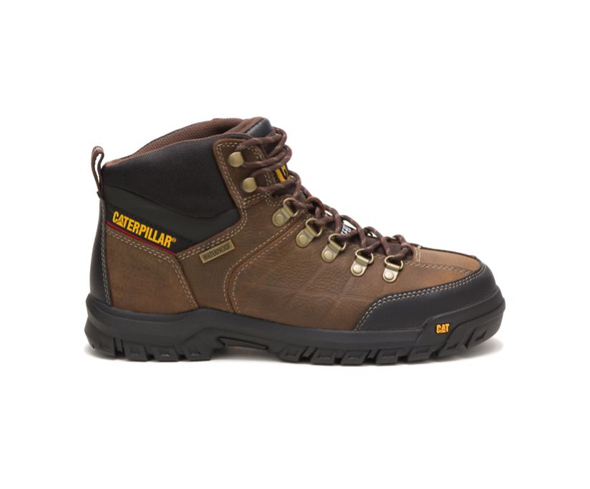 Caterpillar Threshold Waterproof Steel Toe - Sicherheitsstiefel Herren DunkelBraun - Schweiz JTCF-29